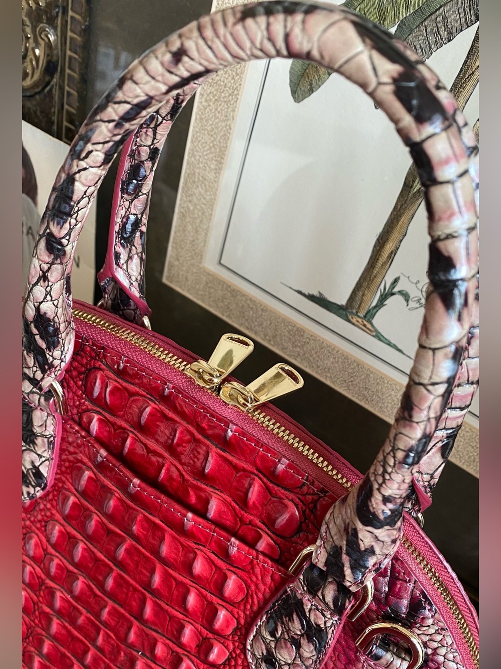 ♥️🐾Brahmin RUBY PROWL OMBRE Dome Satchel - Picture 6 of 14